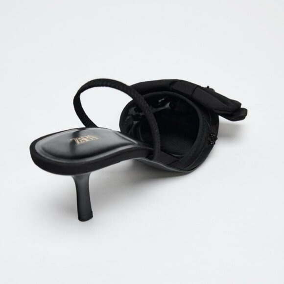 ZARA RHINESTONE HEELED SLINGBACKS - Picture 5 of 6